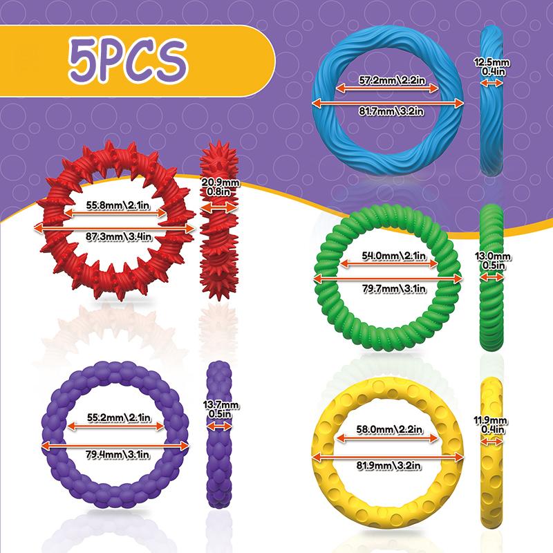 Sensorisk silikonremsa Fidgetleksaker Barn Autism Dekompression Lugnande Fidgetleksak Vuxna Stress Skrivbord Ångestlindring Sensorisk leksak