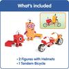Numberblocks One and Two Bike Adventure Numberblocks Character Figure with Set Authentic Bicycle, 5-Piece 95354,