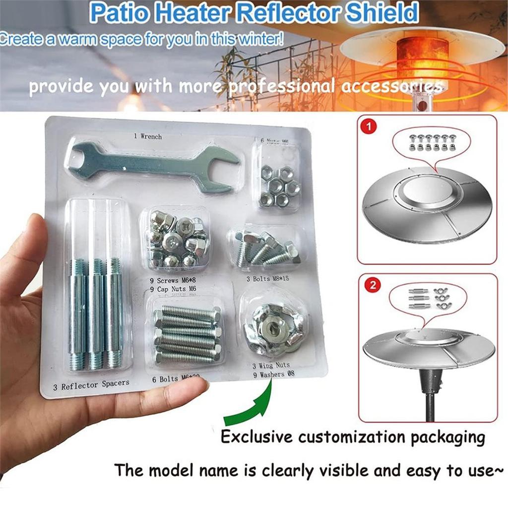 Replacement Hardware Bolt & Nut Set for Patio Heater - Propane Outdoor Space Heater Accessories