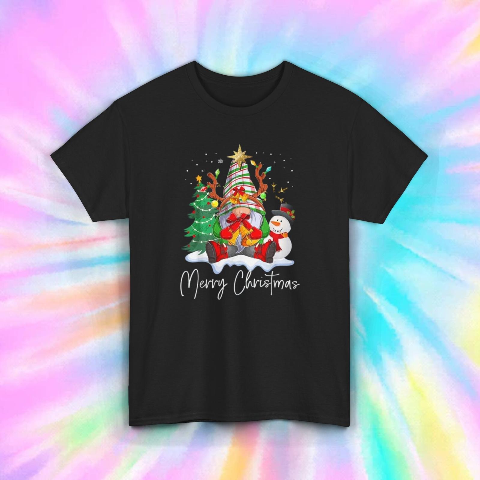 Merry Christmas Gnome T-Shirt Cute Holiday Tree Snowman Festive Xmas Gift S-5XL XXL
