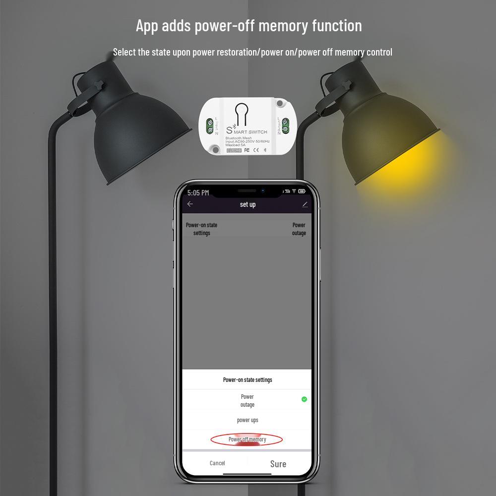 Graffiti Smart Bluetooth Mesh Remote Switch with Alexa Voice Control