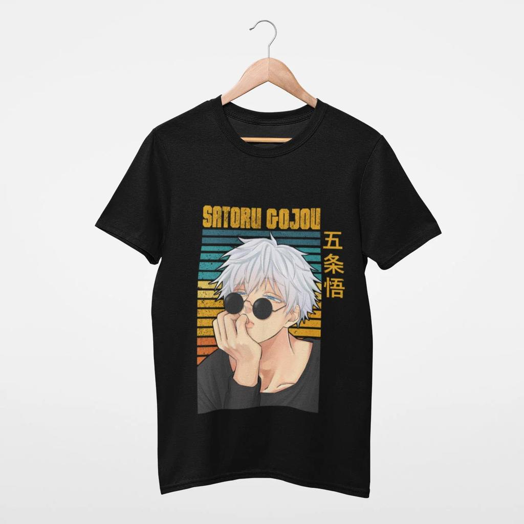 Anime Jujutsu Kaisen Satoru Gojo Graphic TShirt 100Cotton Oversized Shirt Unisex Y2k Unisex Short Sleeve ONeck 2026 High Quality