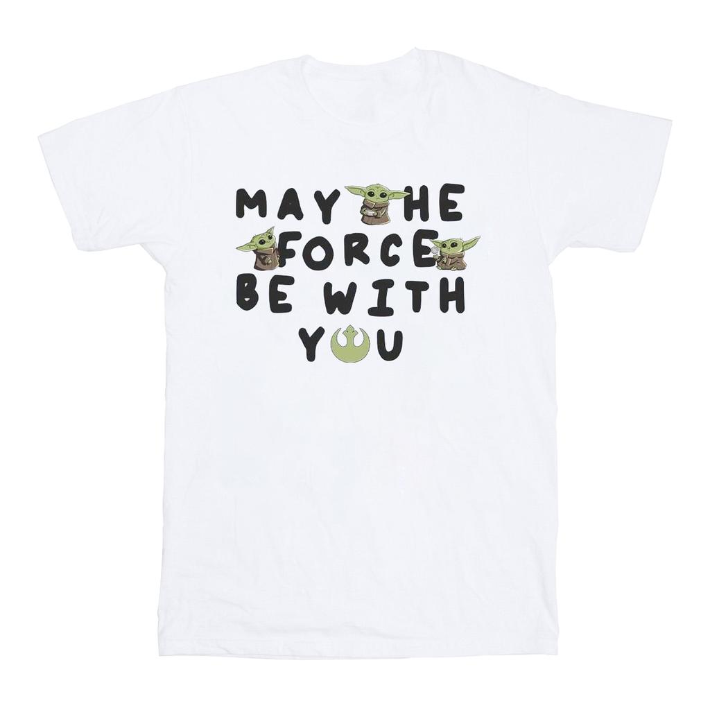 Star Wars Mens The Mandalorian Grogu May The Force Be With You T-Shirt