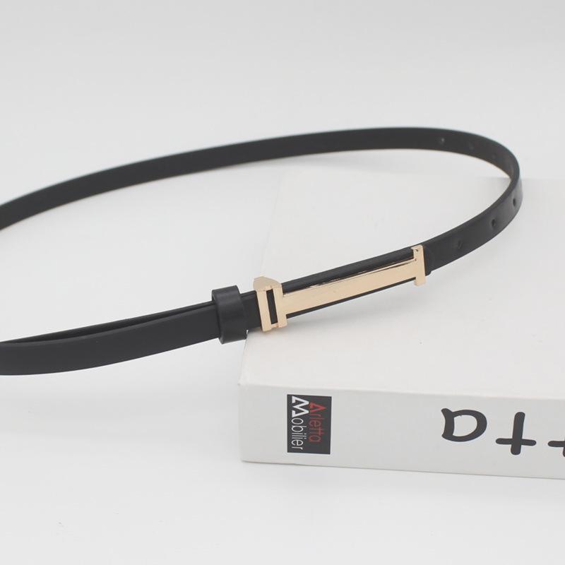 Decorative Glossy Multi-Color Pu Thin Small Belt Women'S Silver Belt Women