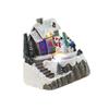 Q1FD Christmas Music Box Snow House Ornament with LED Light Handmade Desk Decoration