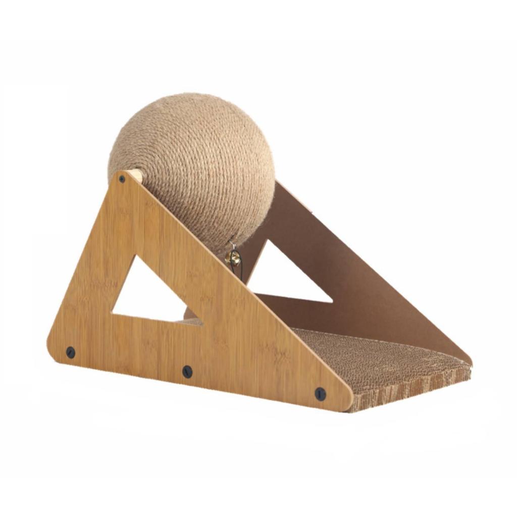 Triangular Cat Scratcher 2-in-1 Pet Supply Multifunctional for Living Room, Cats