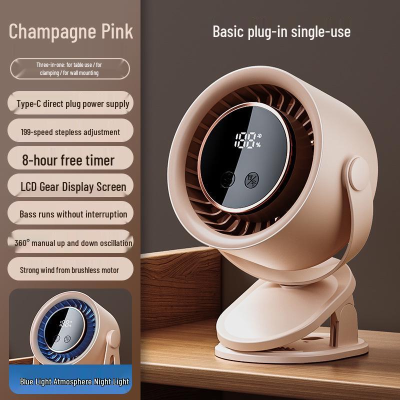 Portable USB Rechargeable Clip Fan for Home, Dorm, Outdoor