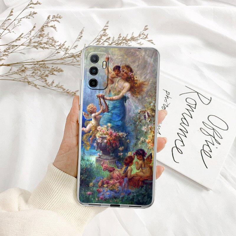 IK31 Fresco Adam Sculpture Angel Case for LG K22 K30 K40 K40S K41 K42 K50 K50S K51 K51S K52 K61 K62 K71 K92 Q60 Q61 V40 V50 V60