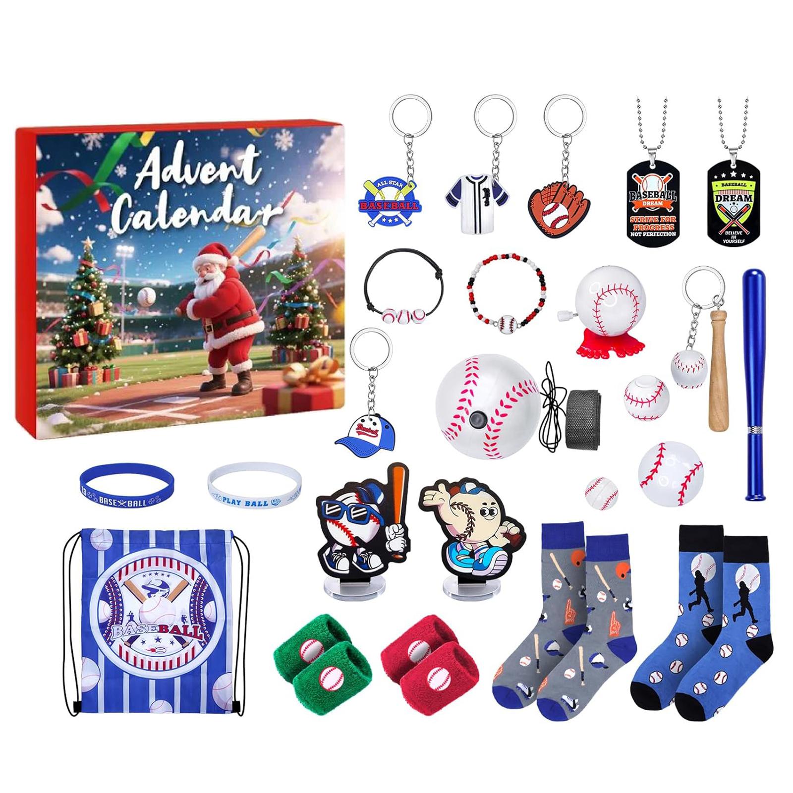 Baseball Advent Calendar 2025 Sports Christmas Countdown Calendar Holiday Countdown Calendar Gifts for Teen Boys Girls Teenagers Countdown Calendar