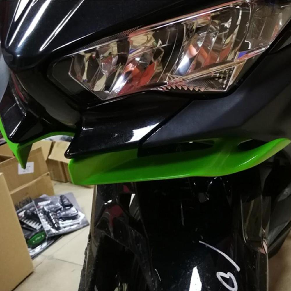 For Kawasaki Ninja 300 Ninja 250 2013-2017 Front Aerodynamic Spoilers Motorcycle Wingtip Fairing Accessories Pneumatic Wing ABS