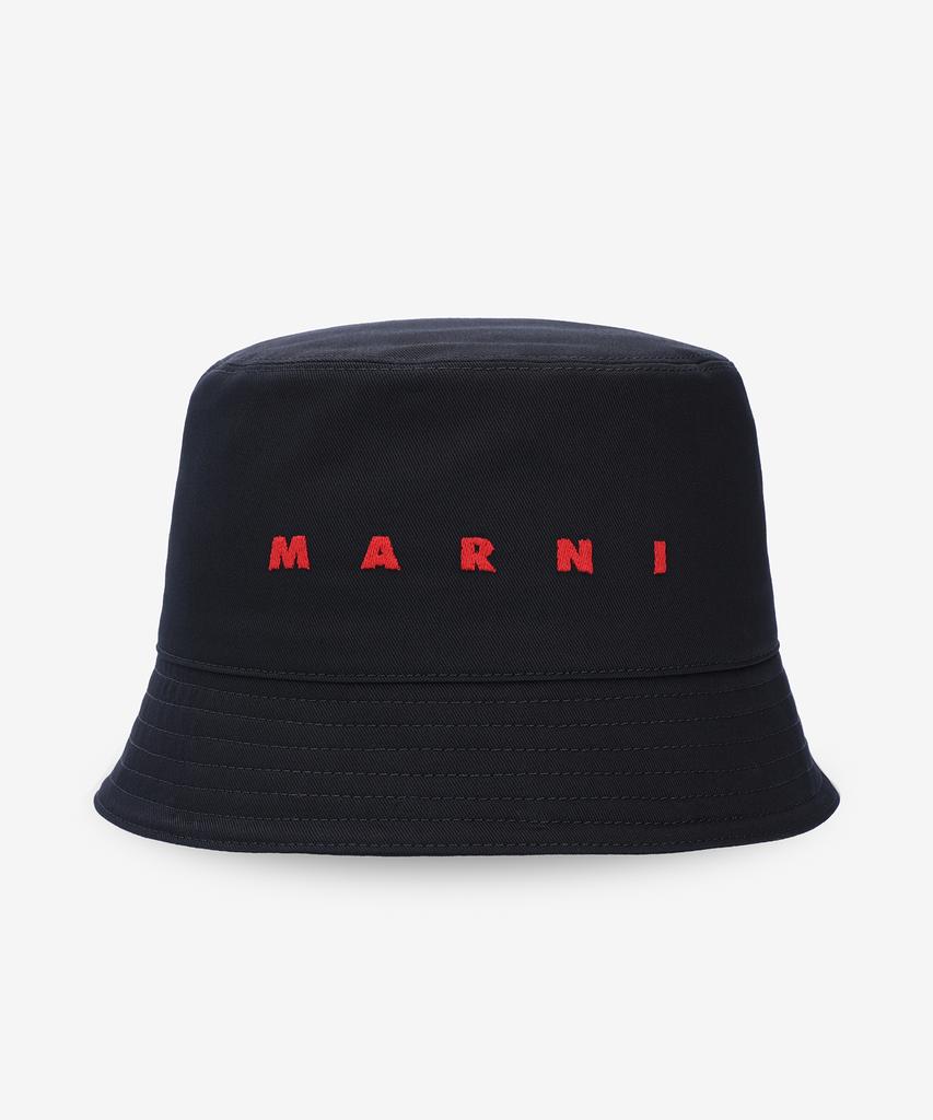 MARNI Logo Cotton Bucket Hat - Black / Clzc0110S0Utc31100N99