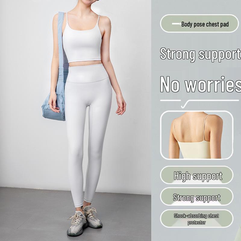 

Seamless Women s Square Neck Yoga Vest with Chest Pads and Stylish Back Design L