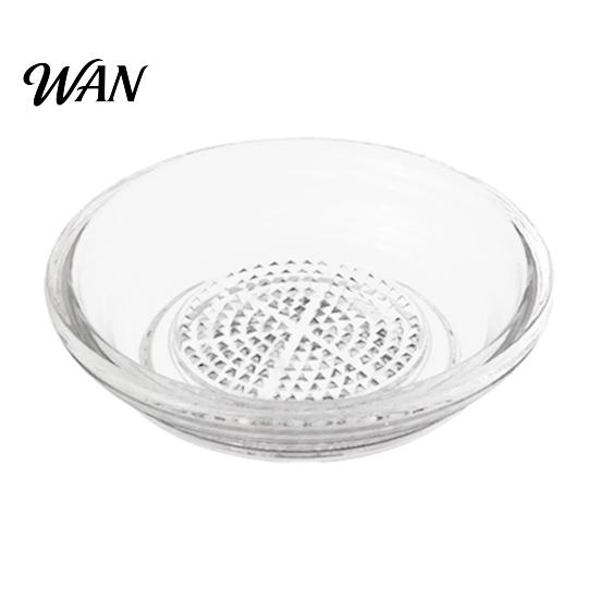 Compact Kitchen Grater Glass Garlic Bowl, Manual Ginger Mincer Plate, Multifunctional Seasoning Dish for Paste, Grinding Tool And 1pc