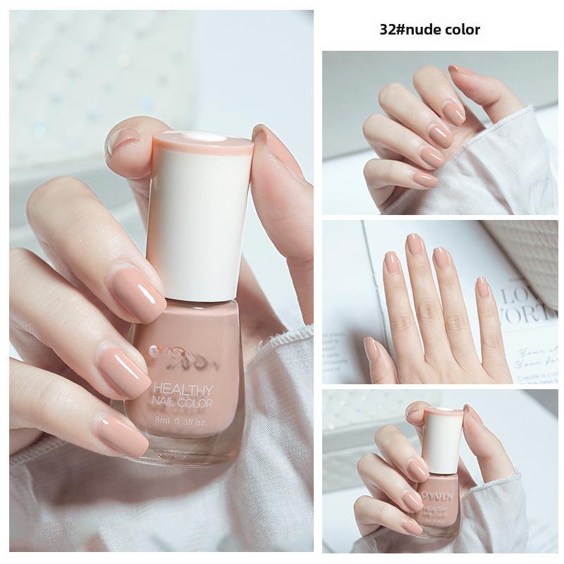 Ou Yafei 8ml Water-Based, Long-Lasting, Quick-Dry, Peelable Nail Polish