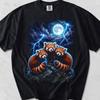 Red Panda Graphic Tee | Stormy Night Moon, Unisex Comfort Colors Shirt