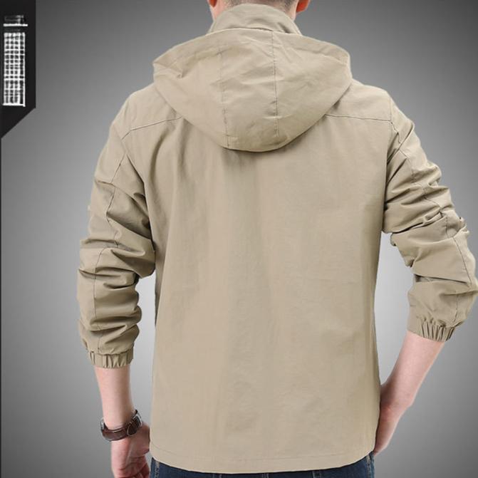 Sonbahar Açık Hava Erkek Kargo Ceket Kapşonlu Rüzgarlık Mont Yürüyüş Kamp Balıkçılık Taktik Erkek Giyim Nefes Alabilir Bomber Ceketler