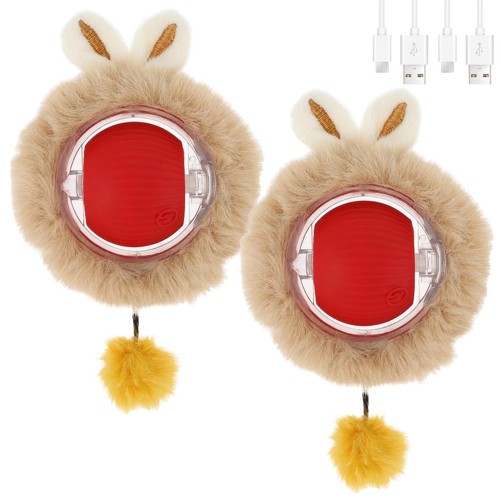 Electric Cat Ball Silicone Interactive Pet Toy Multiple Modes Smart Rolling Cat Ball With Cord Rechargeable Auto Moving Pet Ball