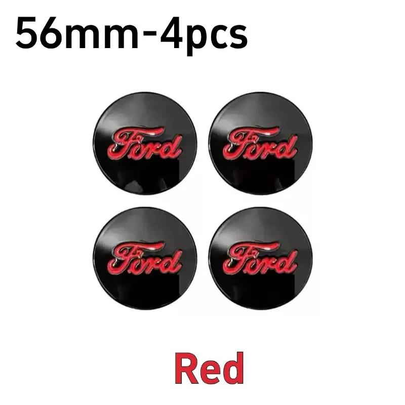 56mm Car Accessories Wheel Center Logo Sticker Hub Decals for Ford Mondeo H35 Kuga Shelby Focus Everest F150 Escort Ranger Edge Mk7