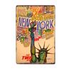 New York Kovové plakáty Vintage plechová cedule Vlajka USA Bar Pub Klub Záchod Nástěnná dekorace Domácí talíř Retro plakety 20x30 cm