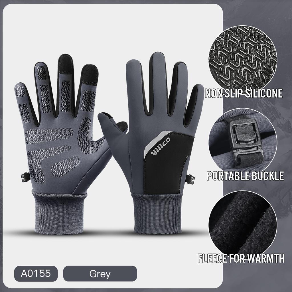 Cycling Gloves Winter Touch Digital Screen Bicycle Gloves Outdoor Scooter Windproof Riding Motorcycle Ski Warm Bike Gloves