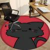 1pc Cat Pet Office Round Area Rug, Indoor Mat Suitable For Office, Under Office Chairs Bedroom Living Room Home Decor, Room Deco