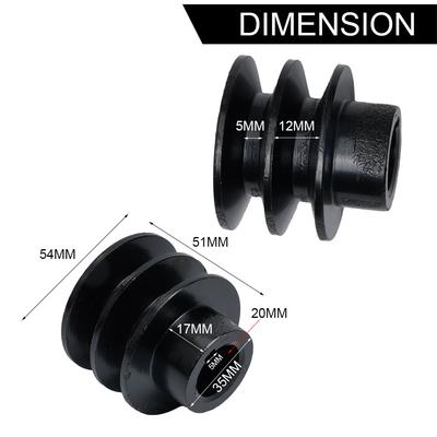 Replacement Belt Pulley 170F Spare Parts Black Bore