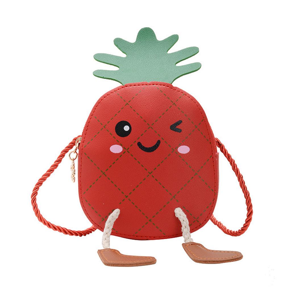 Infant Baby Kids Girls Bags Waist Bags Shoulder Bags Leather Cute Pineapple