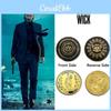 Monedă de Aur John Wick Hotelul Continental Marker Jurământ de Sânge Cruce Piesă de Colecție Must-have Pentru Fanii Filmului de Succes!