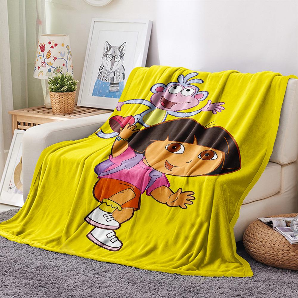 Dora the Explorer2 Flannel Blanket, High quality Comfortable for All Seasons, Home Decor, Warmth and Comfort