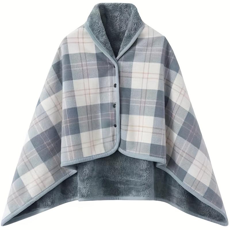 2025new warm shawl, cold proof cover blanket, thickened grid postpartum cover blanket,lunch nap blanket, multifunctional blanket