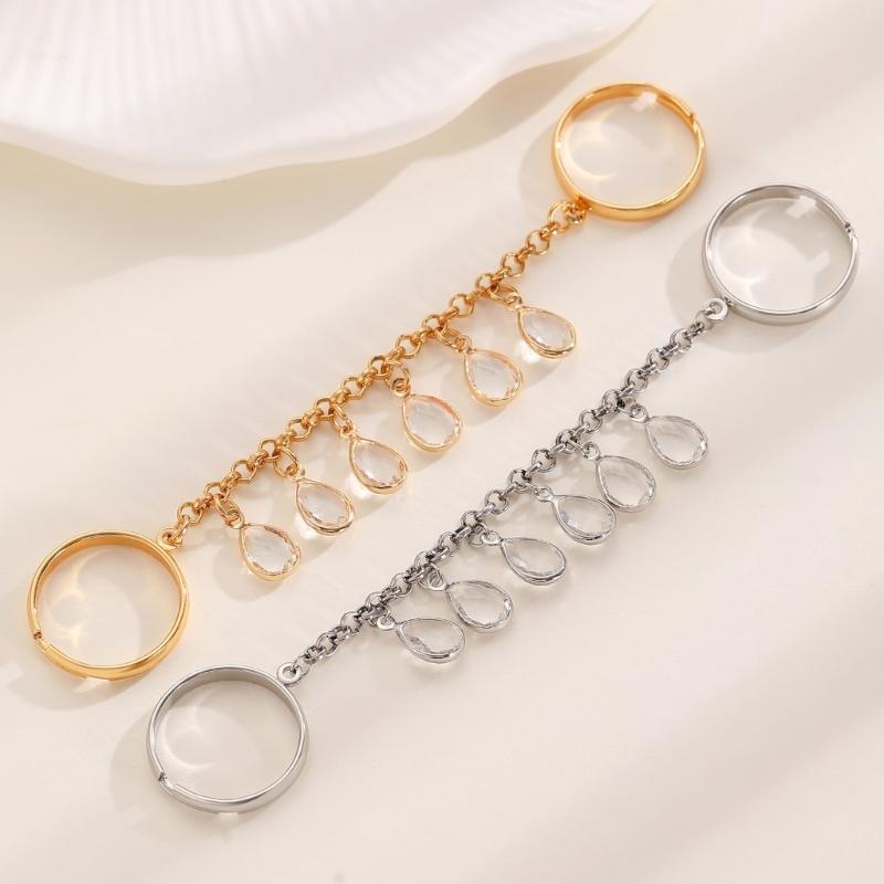 Elegant Adjustable Wedding Rings Dating Rings Geometric Fringe Opening Finger Jewelry Suitable for Woman and Man Present