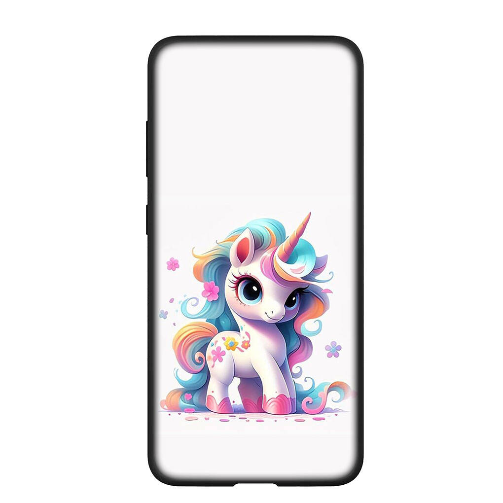 Phone Case for Samsung Galaxy S25 S23 S22 S21 S20 S24 Ultra FE A05 A06 A15 A16 A36 A37 A35 A54 A55 A56 A57 A25 A26 A53 A17 Lovely Unicorn Horse Cover