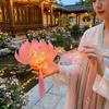 Handmade Glowing Floating Lotus Light Ancient Style Mid-Autumn Festival Lantern  Photography Props
