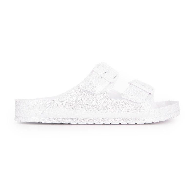 

Женские мюли из блестящего пластика, надеваемые 39 белый