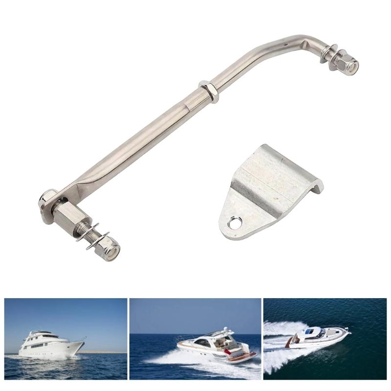 Upgrades Steel Adjustable Steering Linkage Versatile Adjustable Steering Handle Steering Link Replace for Marine Vessels