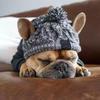 Pet Headgear: Warm Knit Wool Pom-Pom Hat for Autumn/Winter - Windproof & Cold-Proof for Small/Medium French Bulldogs
