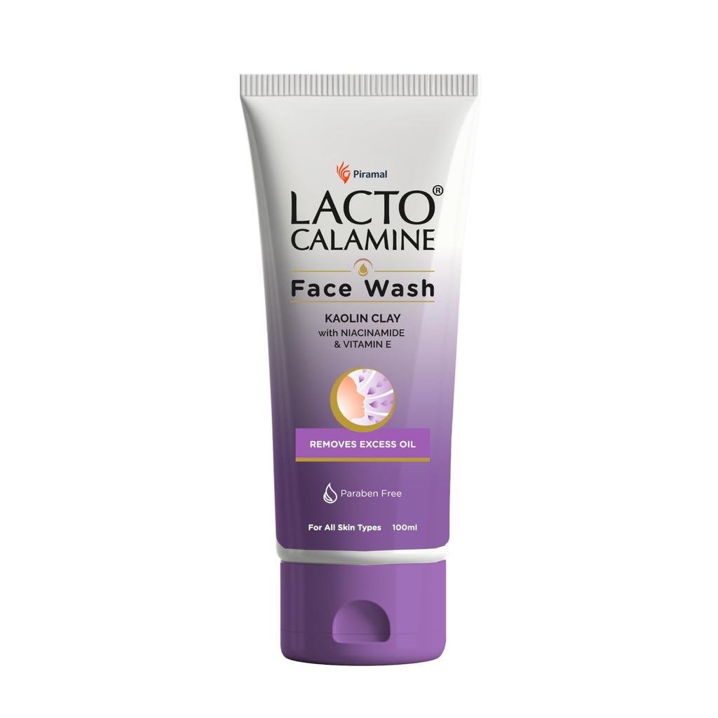 Lacto Calamine Face Wash For Oily Skin Kaolin Clay, Niacinamide & Vitamin E 100ml Pack Of 1 | Controls Oil, Pimples & Blackheads