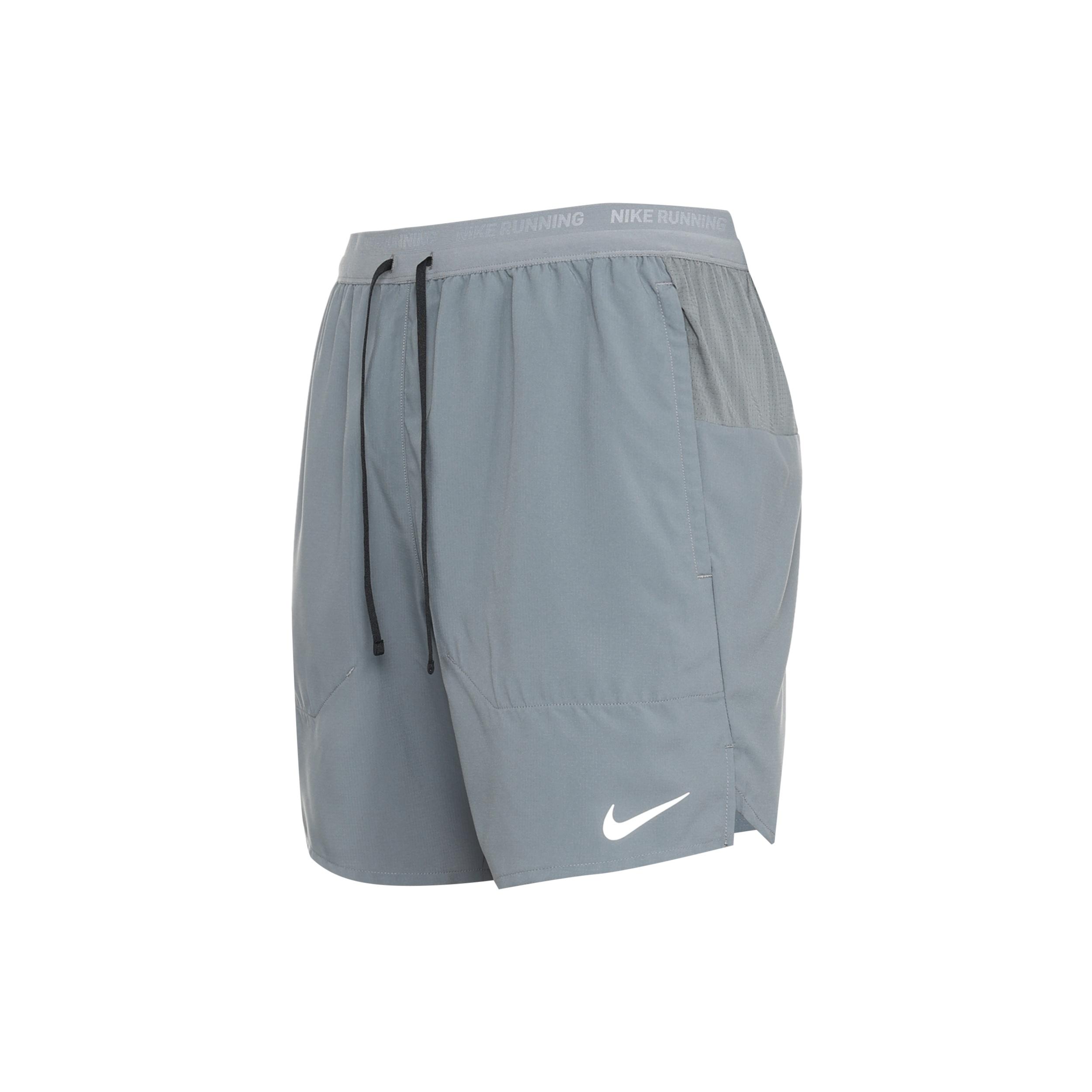 Men s Nike Dri-FIT Solid Color Logo Printing Straight Quick Dry Breathable Sports Shorts Smoke Gray DM4742-084 S