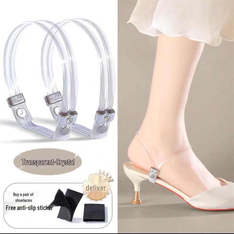 New Lace-Up High-Heeled Sandals with Adjustable Heel Straps for Anti-Slip Comfort, No Installation, Lightweight Luxury.
