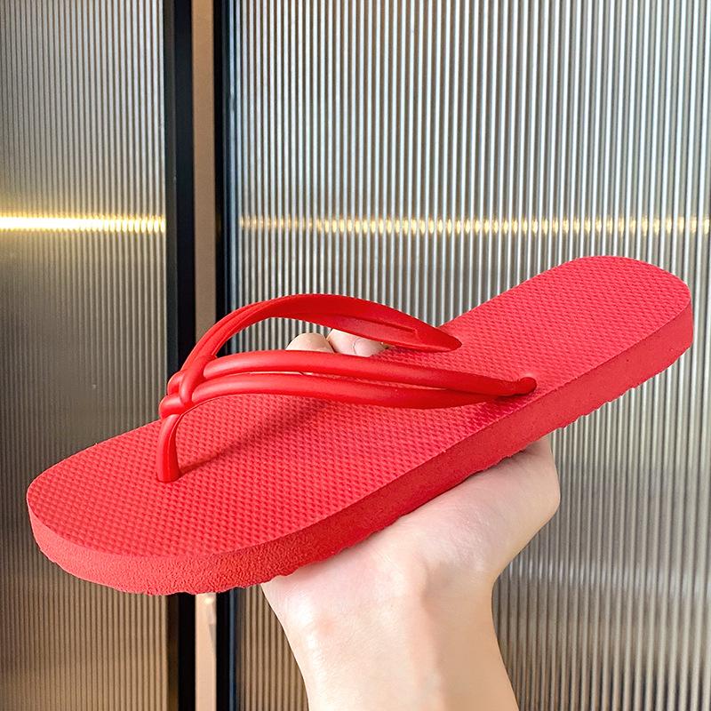 Flip-flops, Summer Fairy Style, Students Wear Thick-soled Non-slip Fashion, Beach Pinch Feet, Cool Slippers