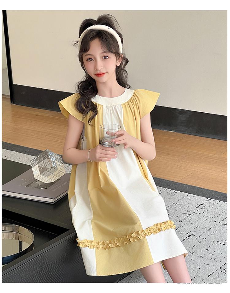 New Summer Dress for Girls, Children's Summer Internet Celebrity, Western Style Cotton Princess Dress, Girls' Thin Dress