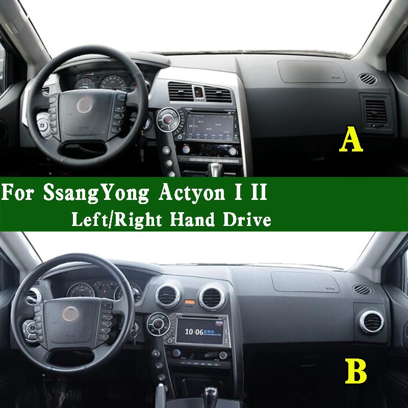For SsangYong Actyon I II Pickup Kyron Sports Mk1 Mk2 Dashmat Dashboard Cover trument Panel Pad Dash Mat Anti-Dirt Ornaments