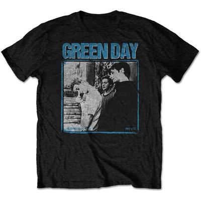 Green Day Vintage Band Photo Print Cotton TShirt Punk Rock Band Unisex Short Sleeve Tee