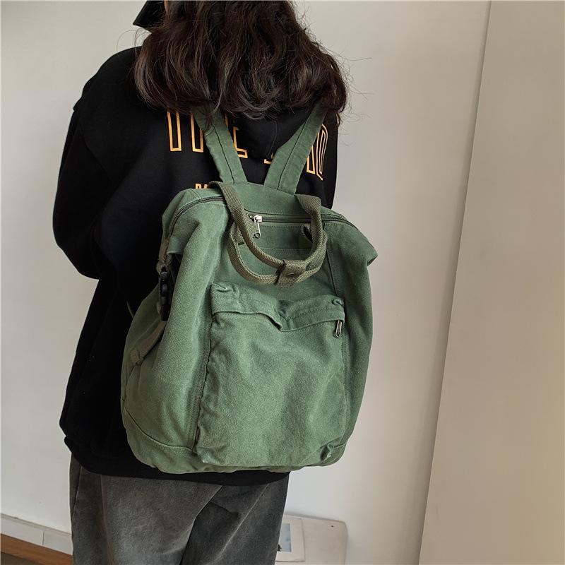Casual Canvas Women Backpack Big Capacity Preppy Style School Bags for Teenagers Girls Travel Backpacks Mochilas Female Daypack