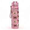 1PC God Is Good Butterfly Faith Print 750ml Color Plastic Sports Water Bottle Leakproof Flip Straw Lid Suitable for Sports Office Home Use