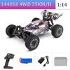 WLtoys144010 4WD Model with A Top Speed of 75 Km/h 1:14 Scale, High-speed Remote-controlled Off-road Drifting Racing Car for Boy