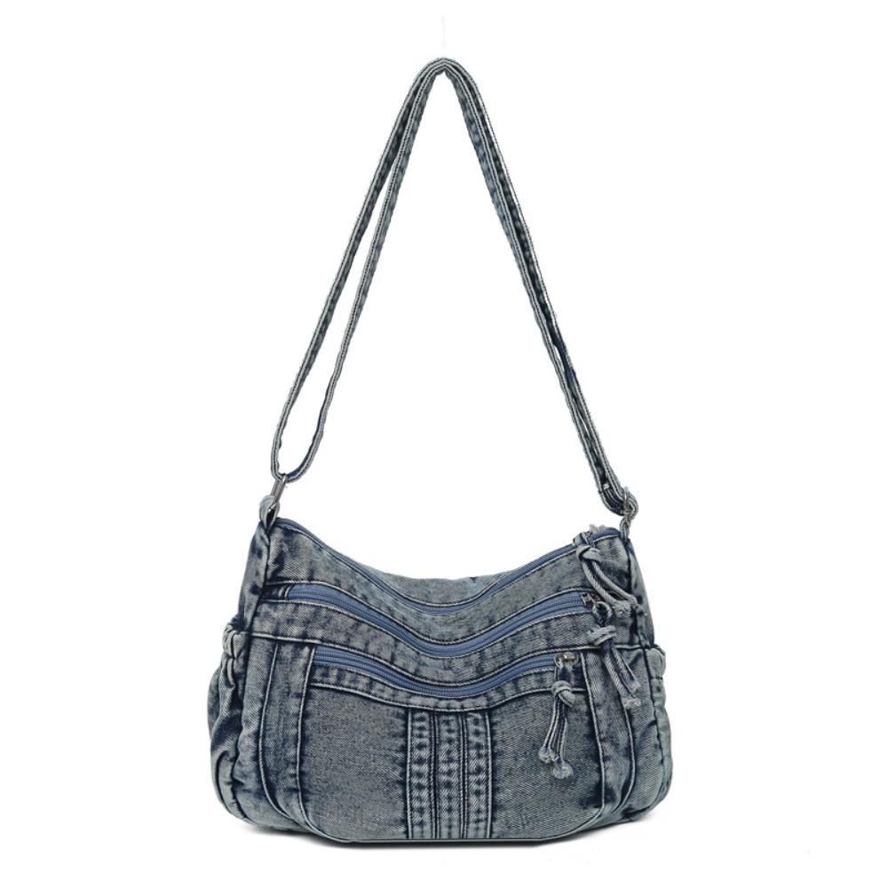 Vintage Cowboy  Crossbody Bag High Capacity Denim Shoulder Bag Women'S Armpit Bag  Girls