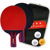2-Piece Table Tennis Racket Set With 3 Balls Shakehand Penhold Grip Multi-Color Options Beginners Casual Players