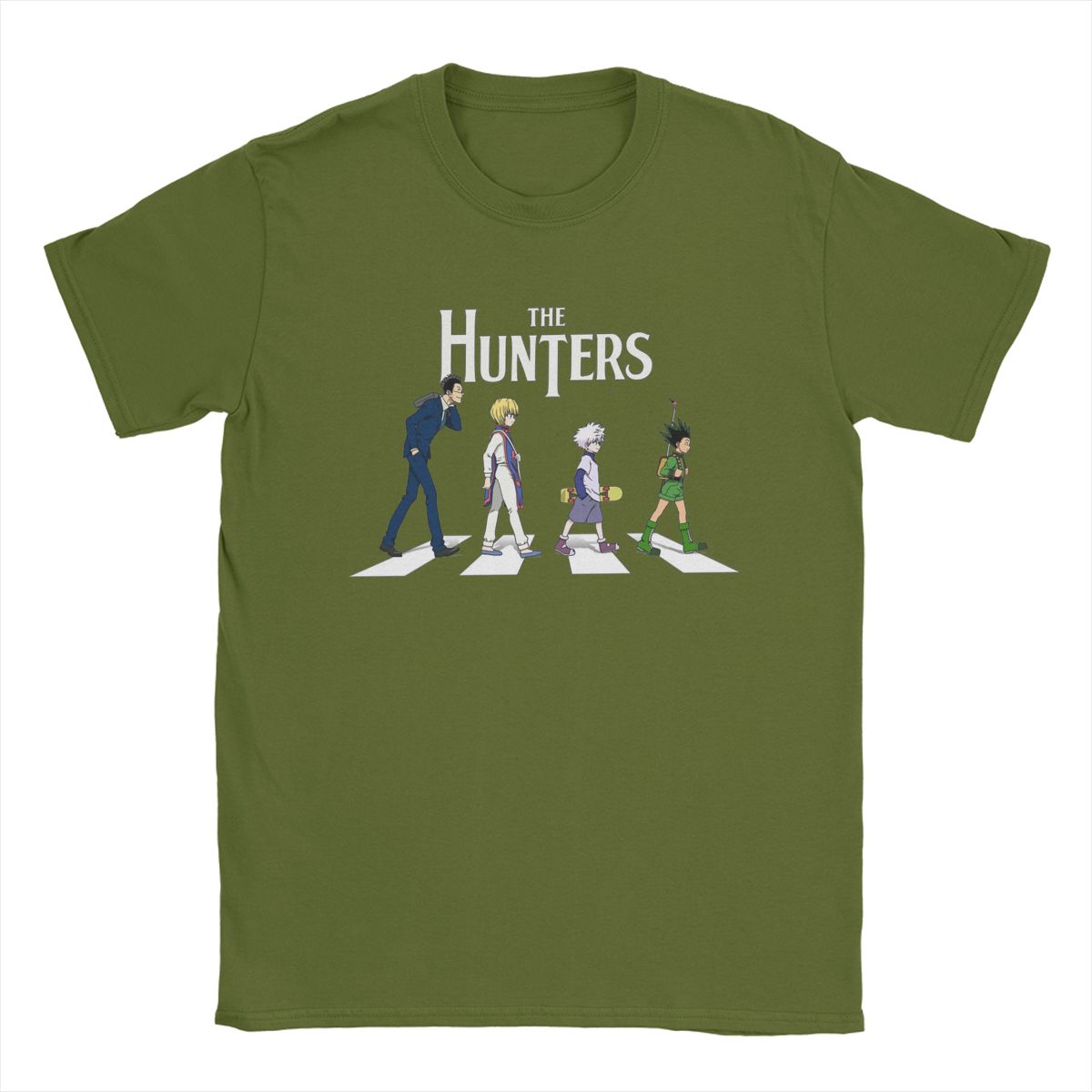

Men T-Shirts The Hunters HXH Kurapika Awesome Pure Cotton Tee Shirt Short Sleeve Anime Manga T Shirt Crew Neck Tops New Arrival 4XL