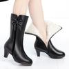 Fashion AIYUQI Women Winter Boots Genuine Leather 2025 New Wool Warm Women Office Boots Fashion Dress Boots Women